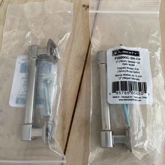 Drawer poles, drawer hardware set of 2 by Liberty, Weber satin nickel finish - Picture 8 of 13